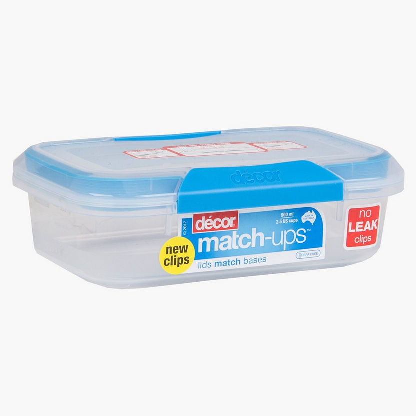 Decor Match-ups Clips Oblong Food Storage Container - 600 ml-Containers and Jars-image-0
