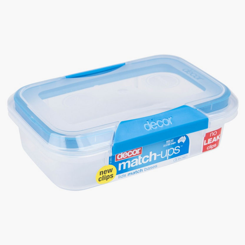 Decor Match-ups Clips Oblong Food Storage Container - 600 ml-Containers and Jars-image-1