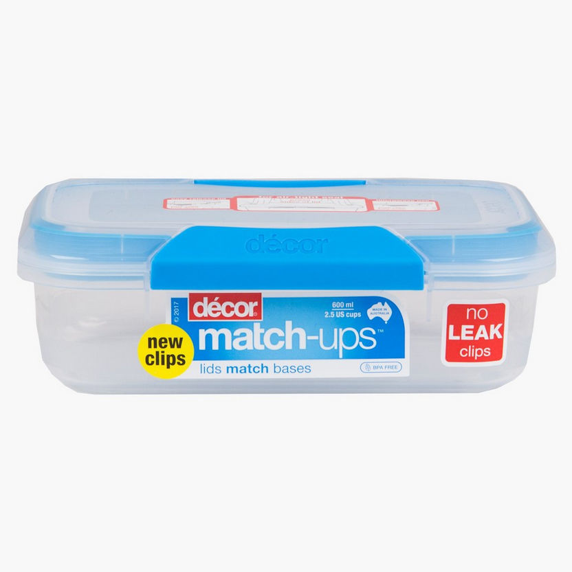Decor Match-ups Clips Oblong Food Storage Container - 600 ml-Containers and Jars-image-2