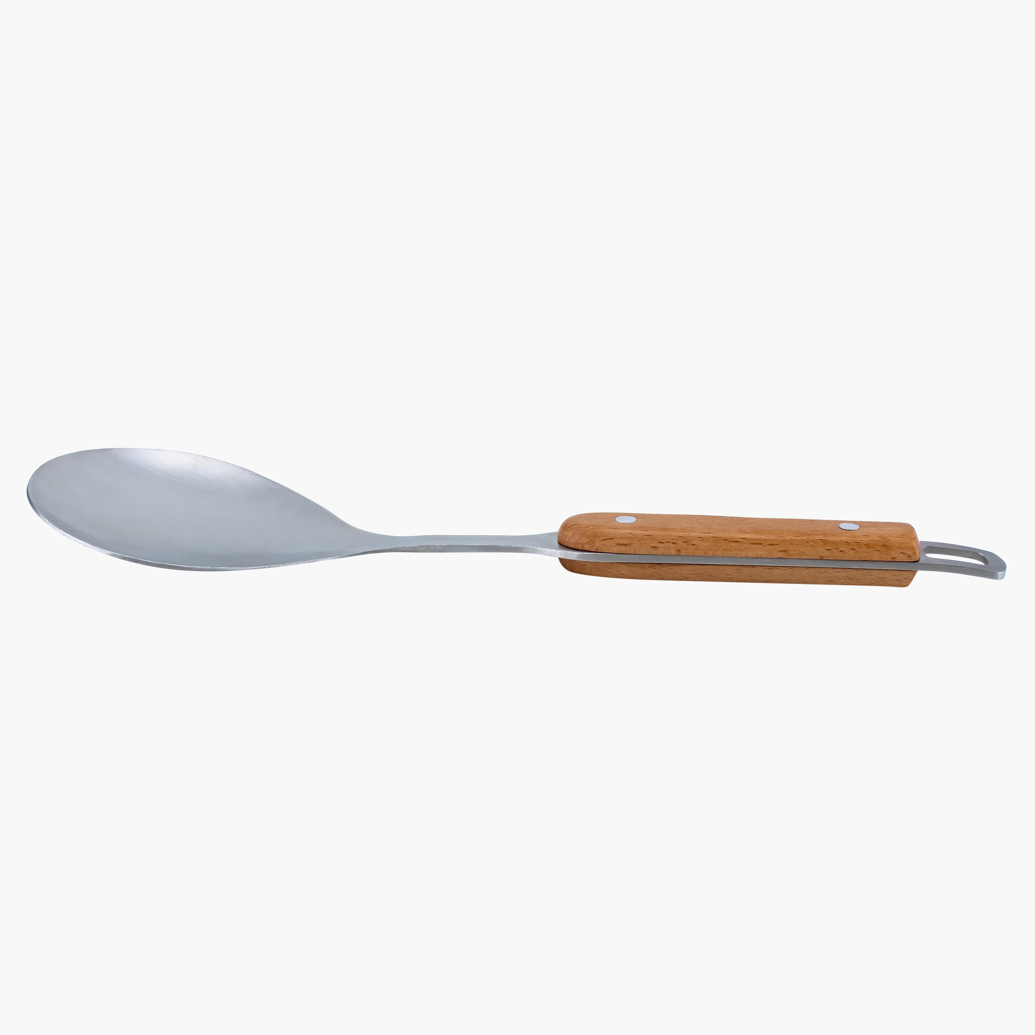 مغرفة ستانلس ستيل مسطحة بمقبض خشبي-hbxhomeware-hbxkitchen-image-5