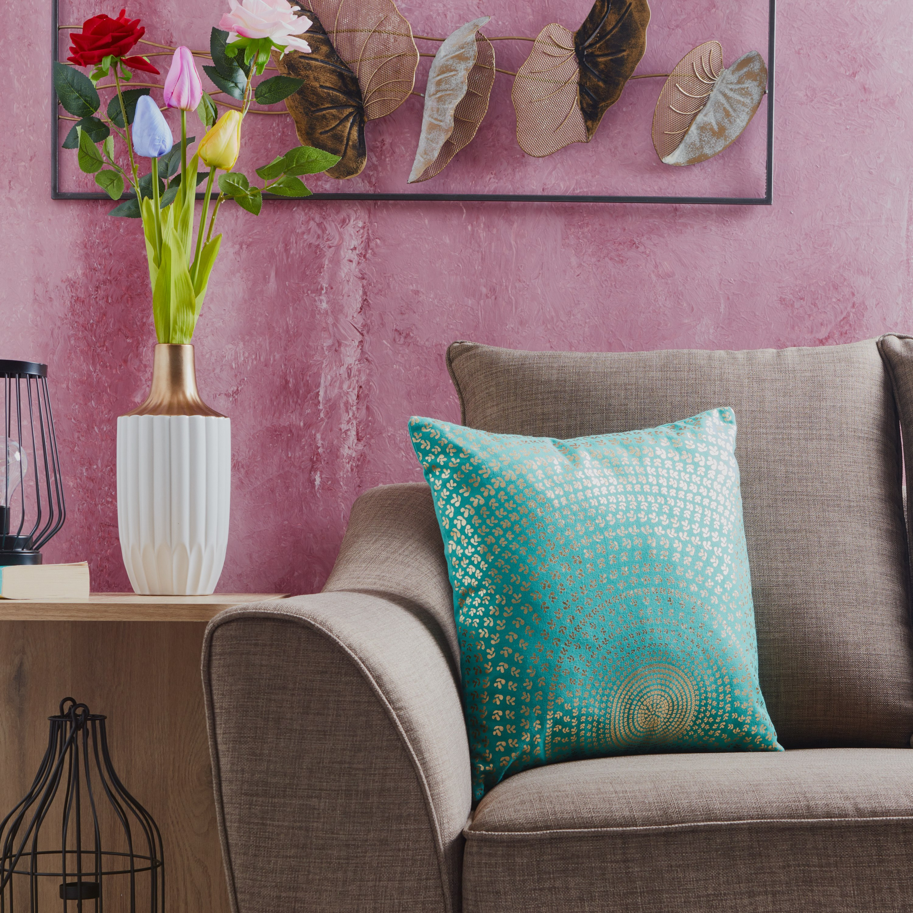 غطاء وسادة قطني بطبعات رقائق معدنية من فيونا - 40x40 سم-hbxhomeware-cushionsandcovers-cushioncovers-image-3