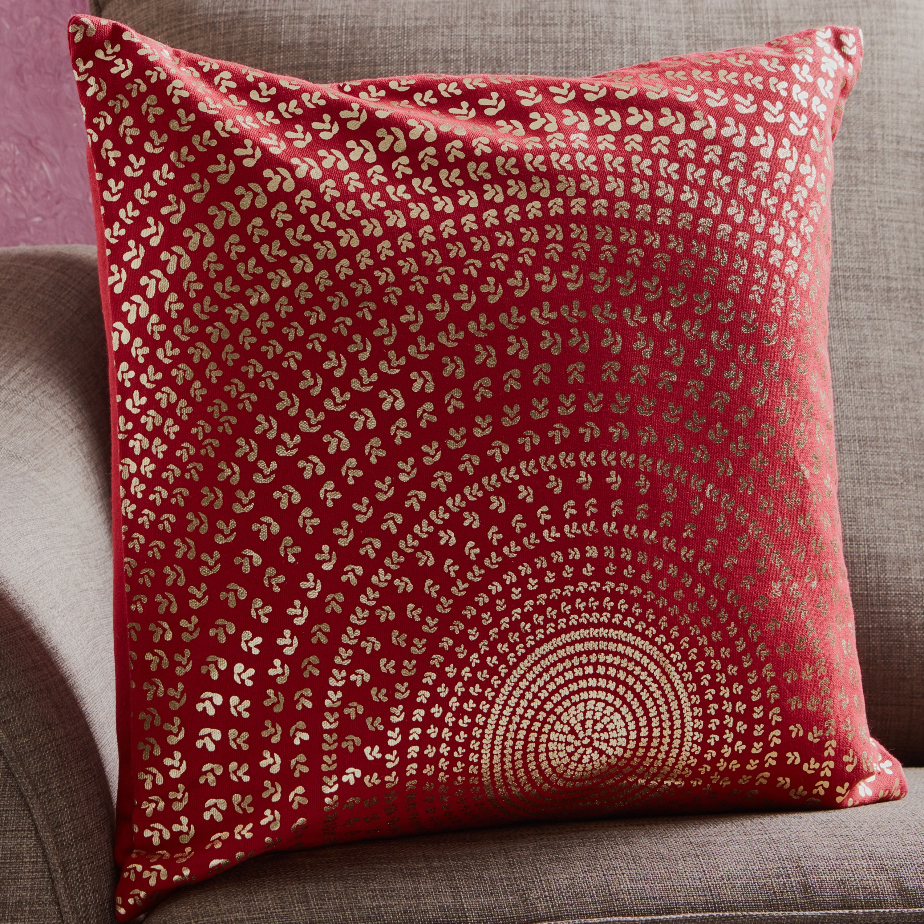 غطاء وسادة قطني بطبعات رقائق معدنية - 40x40 سم-hbxhomeware-cushionsandcovers-cushioncovers-image-2