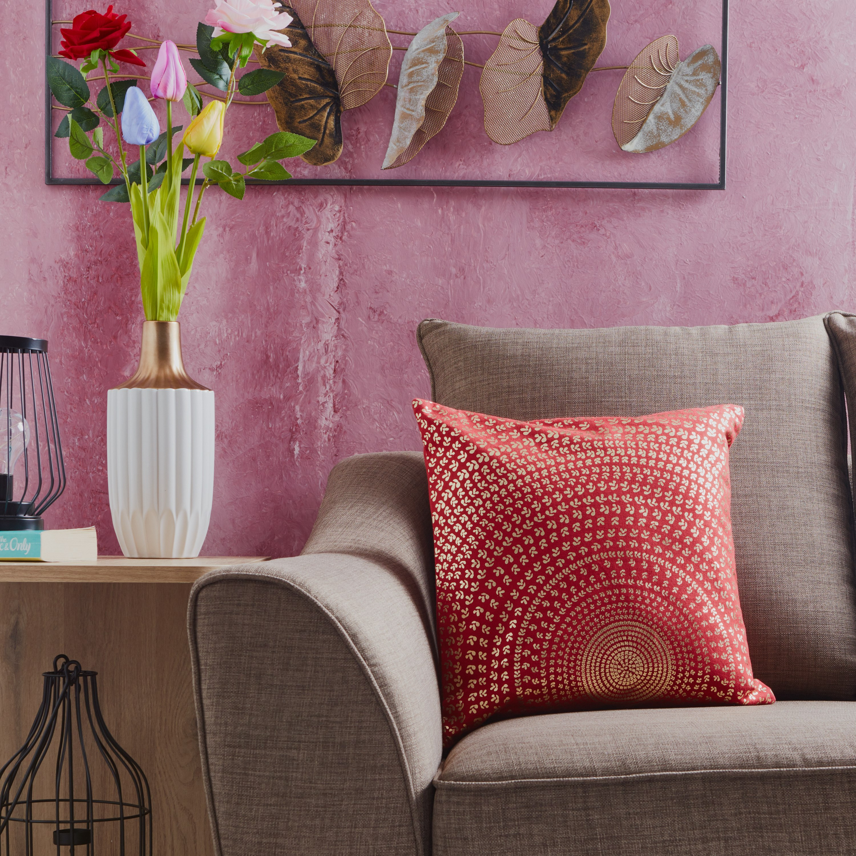 غطاء وسادة قطني بطبعات رقائق معدنية - 40x40 سم-hbxhomeware-cushionsandcovers-cushioncovers-image-3