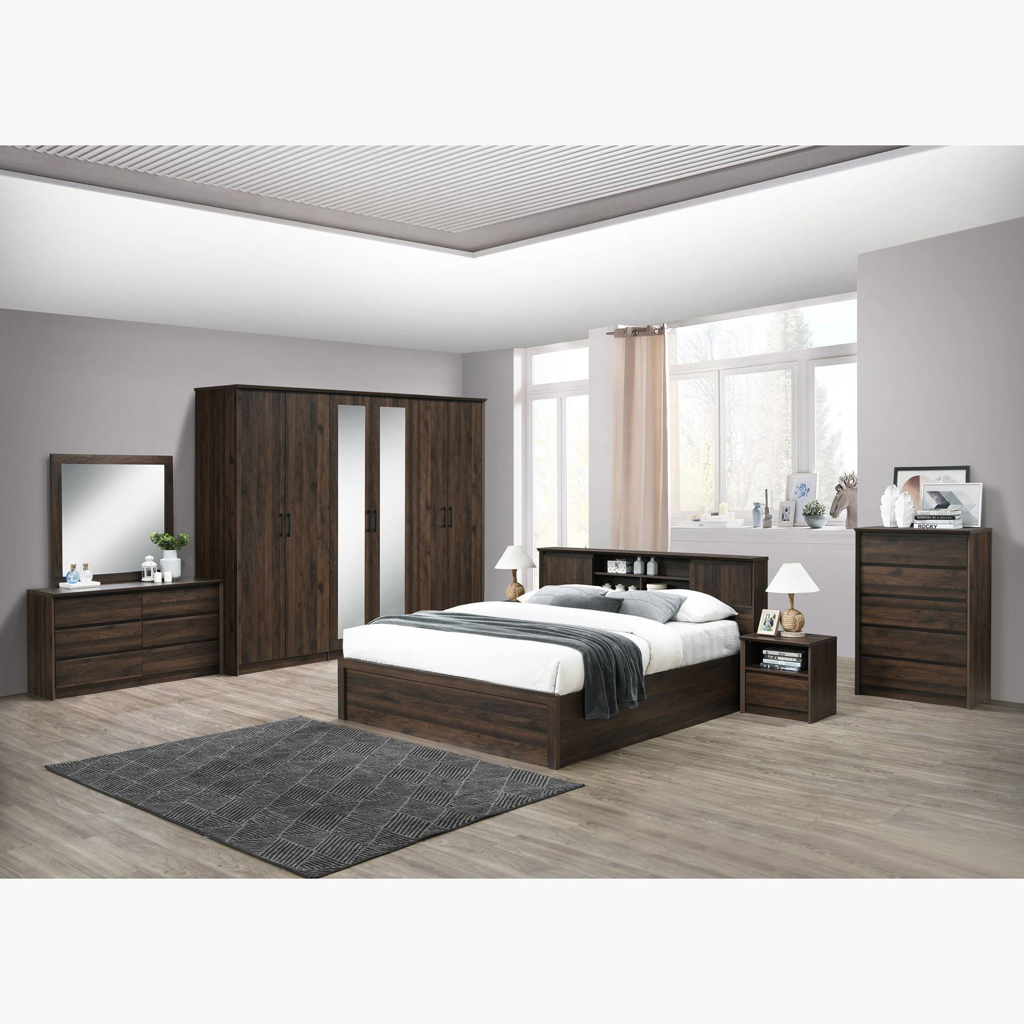 سرير كينج بلوح رأسي بمساحة تخزين - ميرو من موڤو - 180x200  سم-hbxfurniture-bedsandbedsets-beds-king-image-7