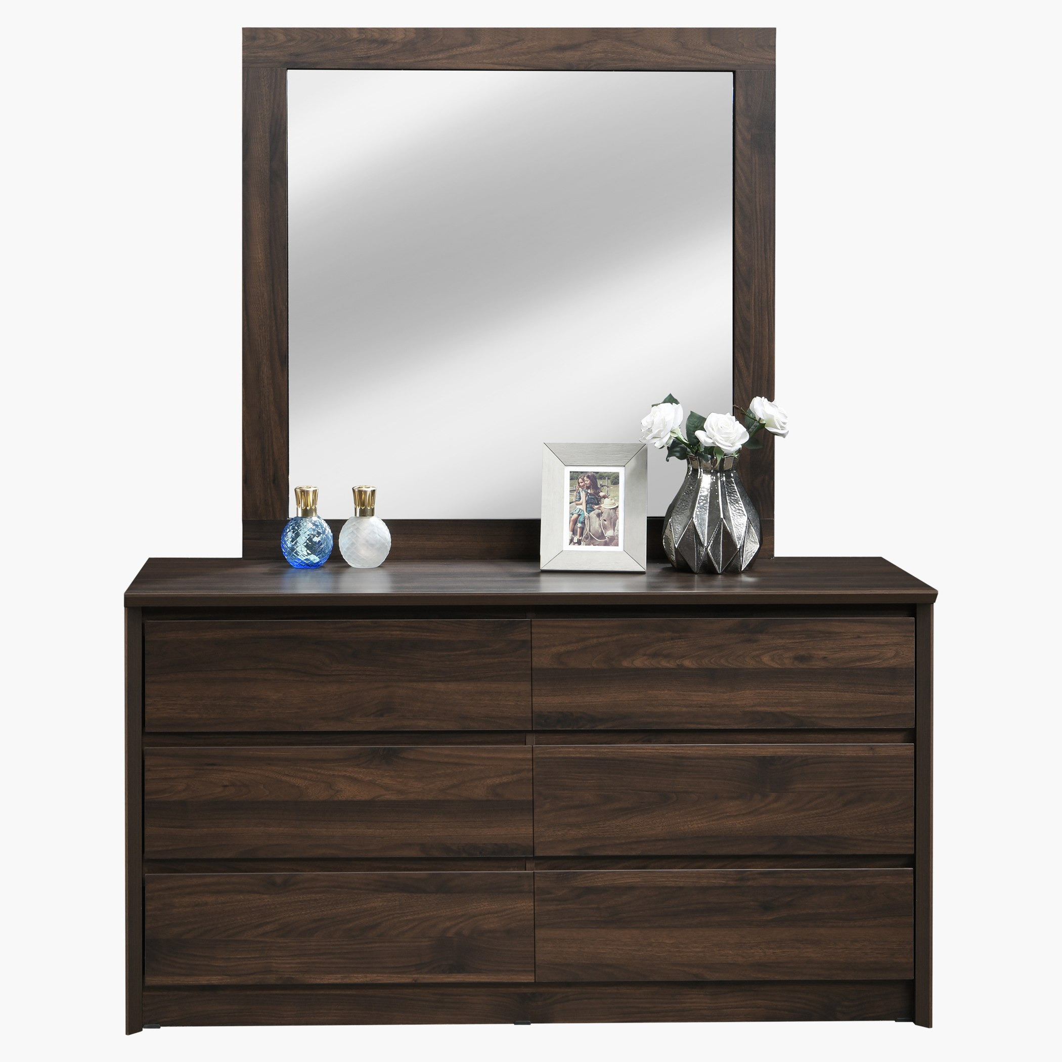 مرآة دون طاولة تزيين كبيرة 6 أدراج - ميرو من موڤو -hbxfurniture-bedroom-dressersandmirrors-image-5