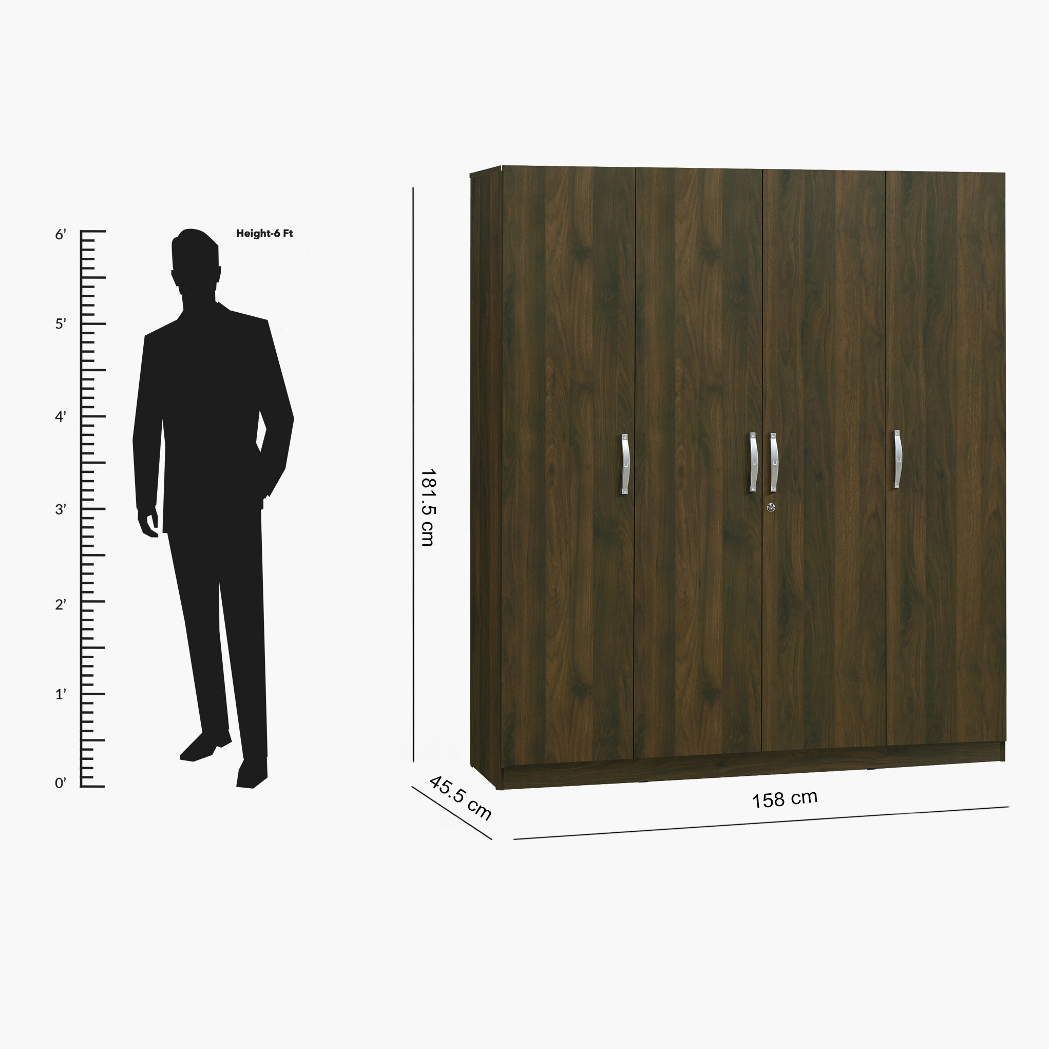 خزانة ملابس 4 أبواب - كولتورب من موڤو -hbxfurniture-wardrobes-image-5