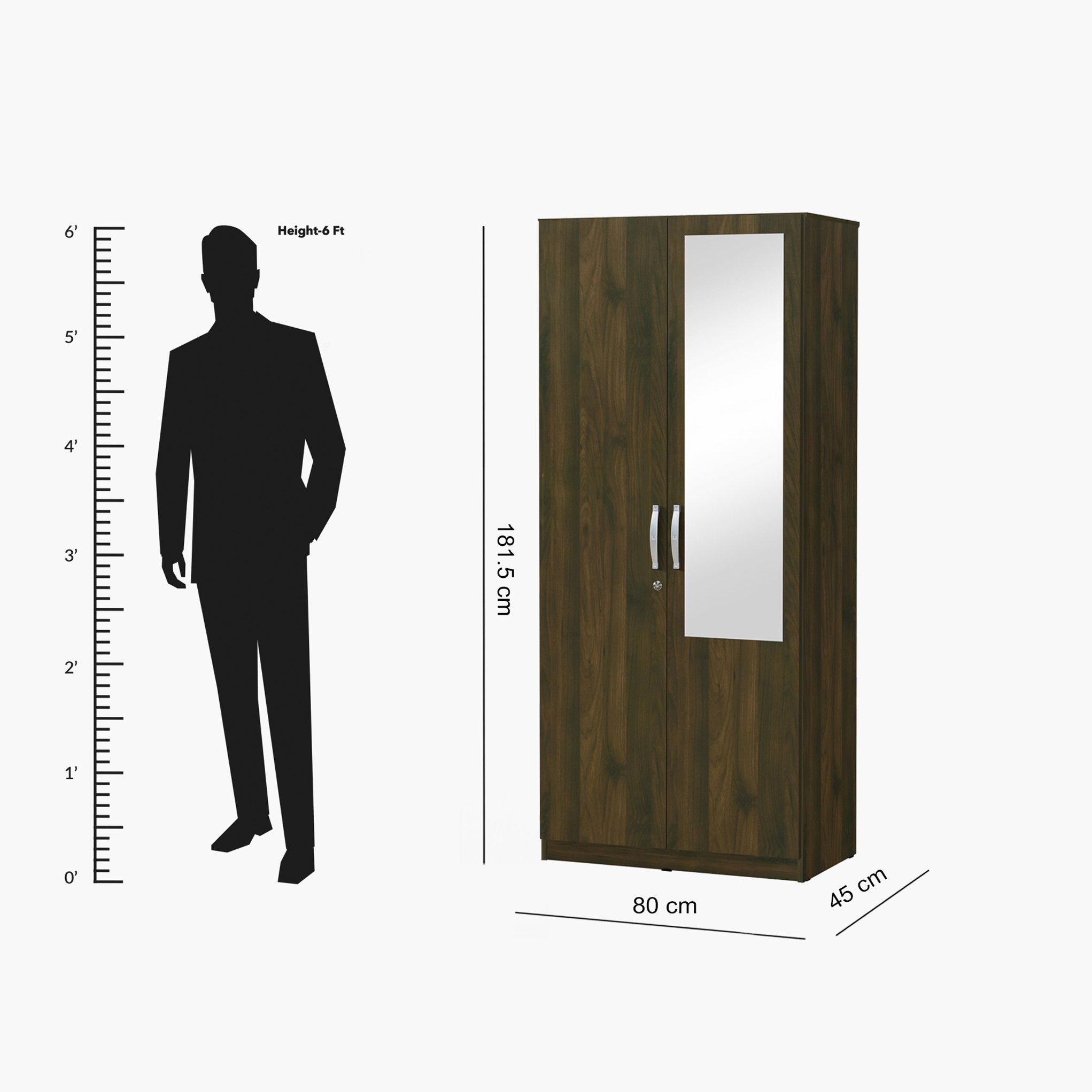 خزانة ملابس 2 باب مع مرآة - كولتورب من موڤو -hbxfurniture-wardrobes-image-5