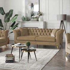 Oro 3-Seater Tufted Sofa with Scatter Cushions