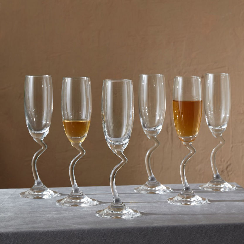 Ocean 6-Piece Salsa Flute Champagne Glass Set - 165 ml-Glassware-image-0