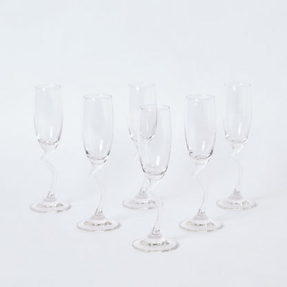 Ocean 6-Piece Salsa Flute Champagne Glass Set - 165 ml