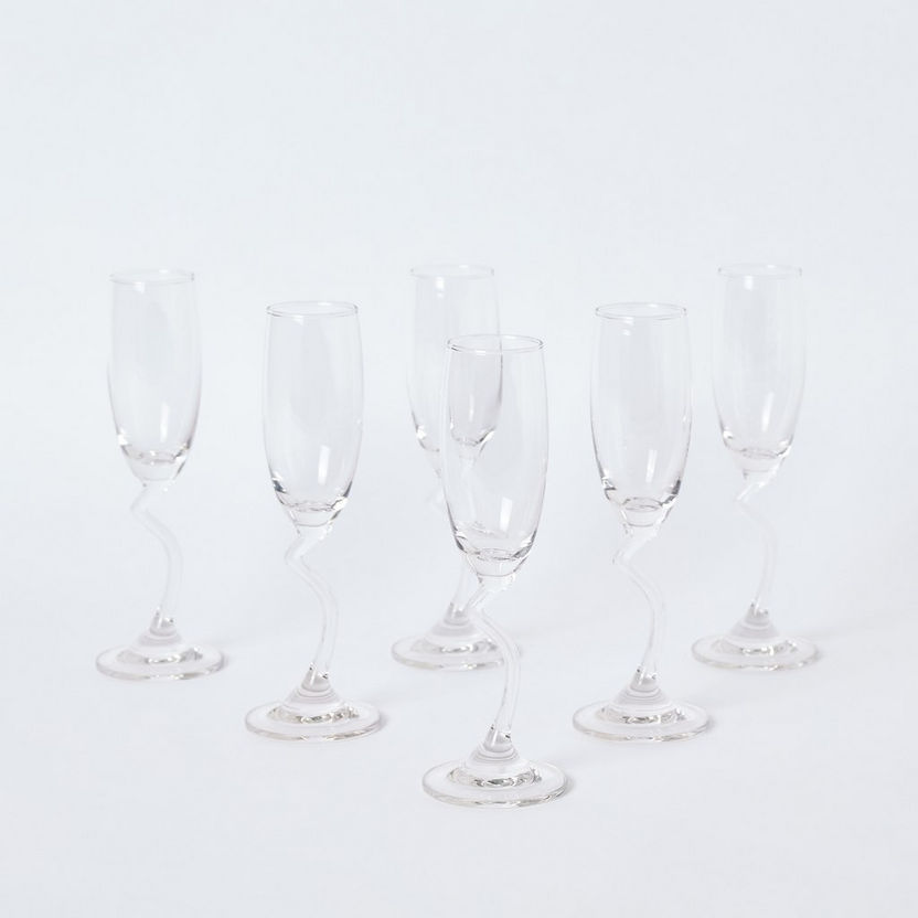 Ocean 6-Piece Salsa Flute Champagne Glass Set - 165 ml-Glassware-image-4