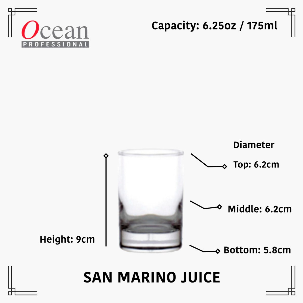 Ocean 6-Piece San Marino Juice Glass - 175 ml-hbxhomeware-hbxkitchen-image-2