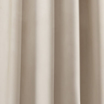 Dove Dimout Velvet Curtain Pair - 135x300 cm