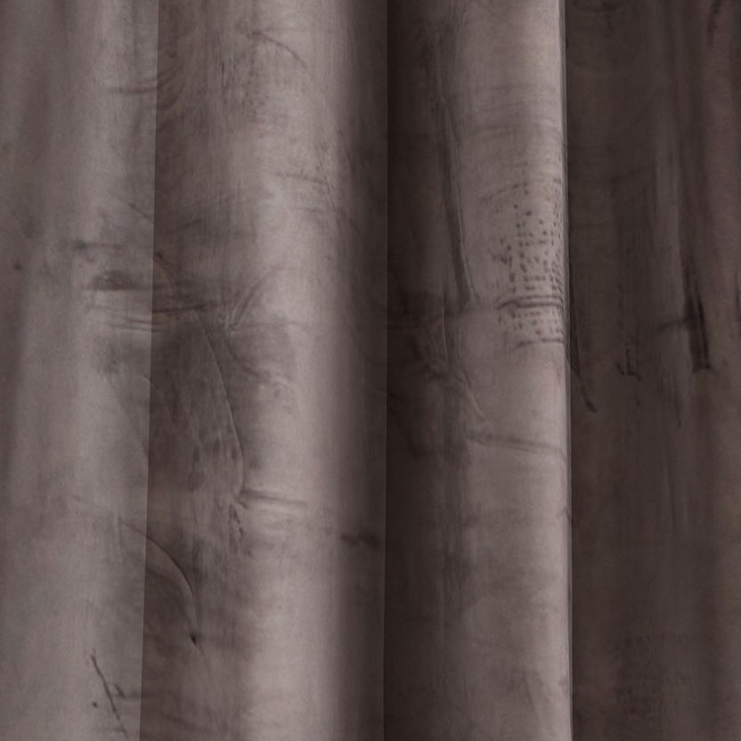 Dove Dimout Velvet Curtain Pair - 135x300 cm-Curtains-image-2