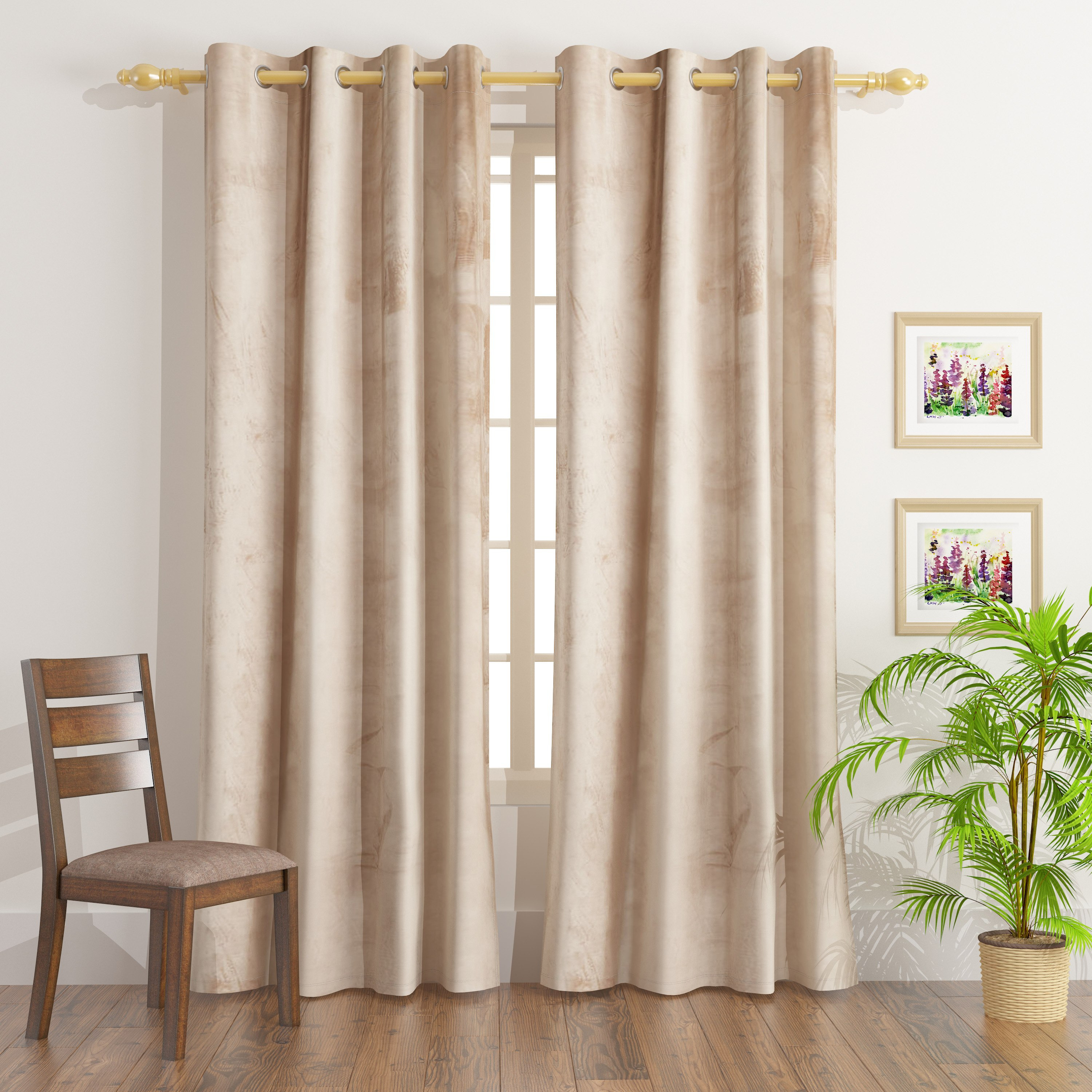 Dove 2-Piece Velvet Curtain Set - 135x300 cm-PROMO_QA_HB_B1G1_WWS_271025-image-1