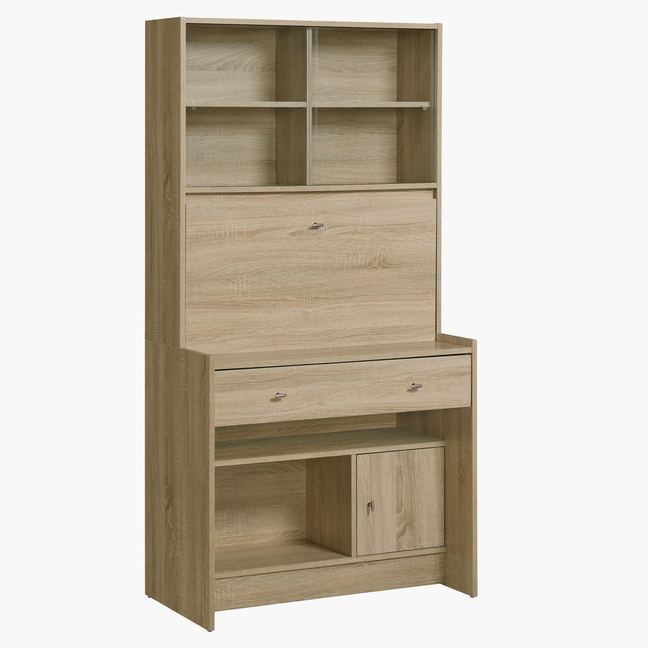 Storage desk with deals hutch