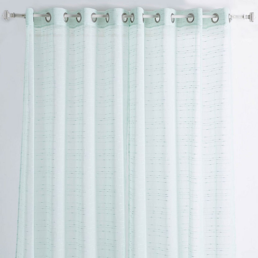 Linear Sheer Curtain Pair - 140x300 cm-Curtains-image-0