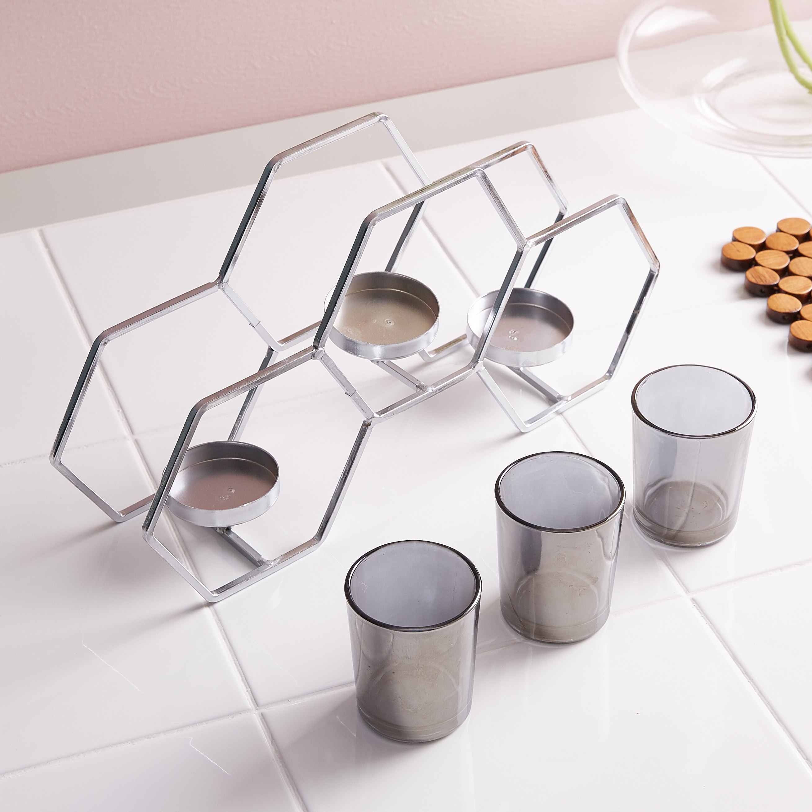 حامل شموع مزيّن من ليف-hbxlivingroom-decorandaccessories-candleholders-image-2