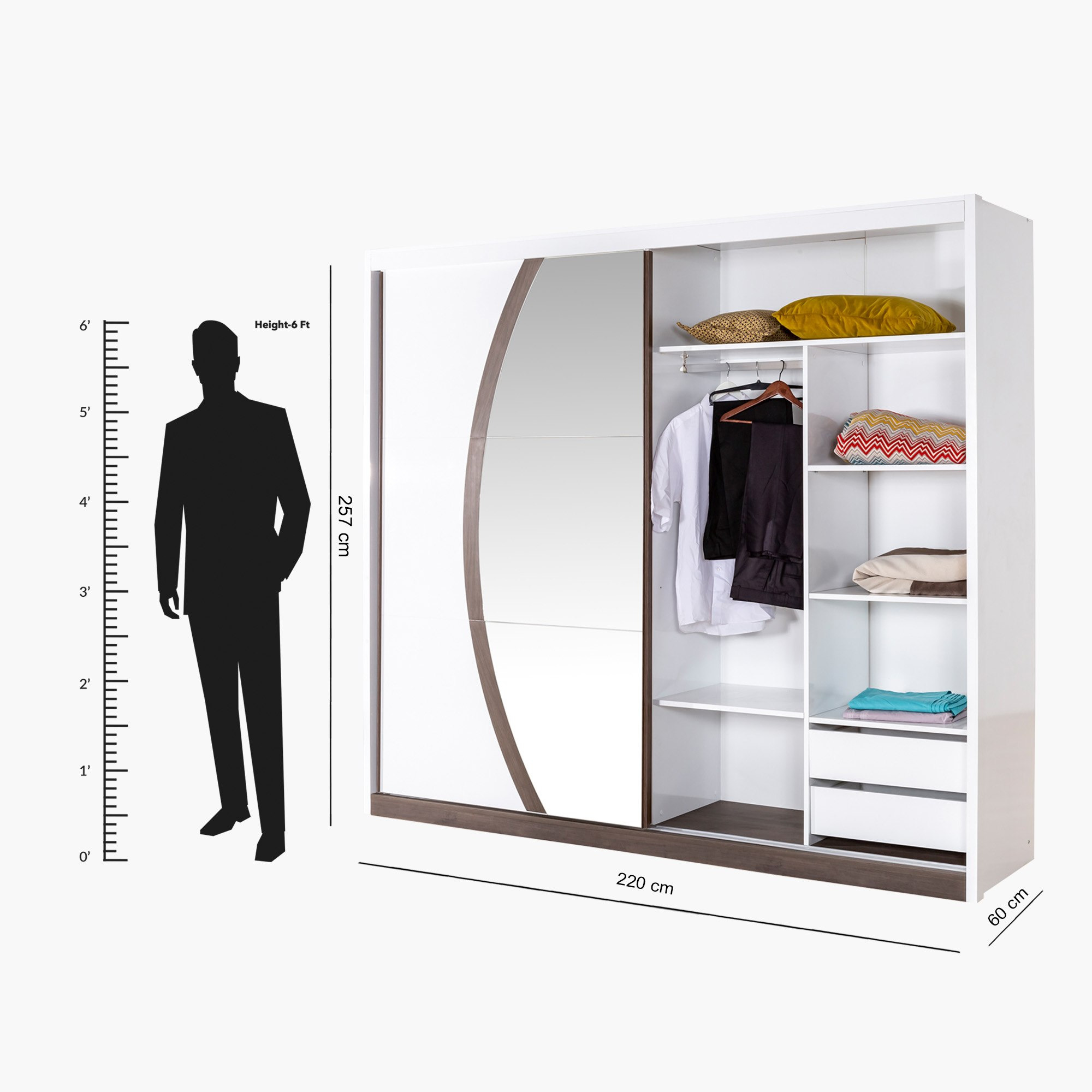 خزانة ملابس بباب انزلاقي مع مرآة من أوشن-hbxfurniture-wardrobes-image-11