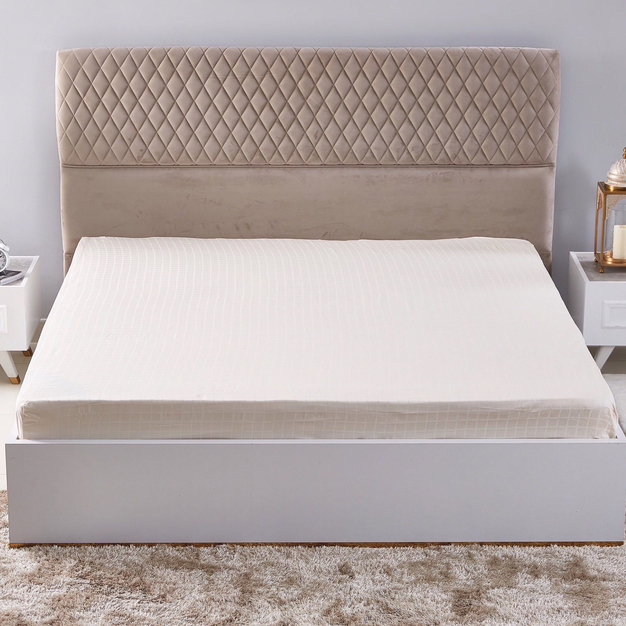 شرشف مطّاطي كينج من القطن العضوي من جود تو نيتشر - 180x200 سم-hbxhomeware-hbxbedroom-image-2