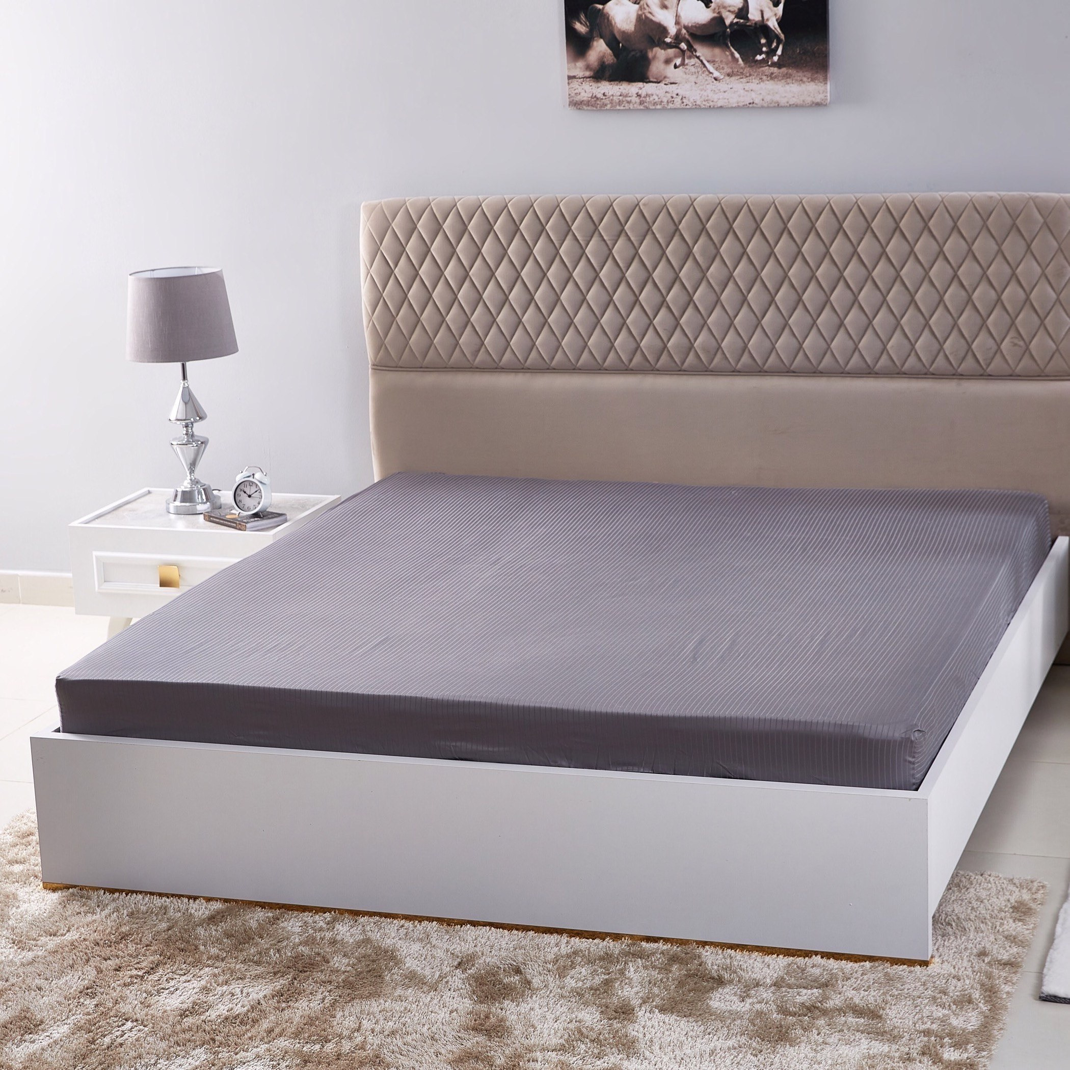 شرشف مطاطي كينج قطني بتقنية سمارت سيل زنك - 180x200 سم-hbxhomeware-hbxbedroom-image-1