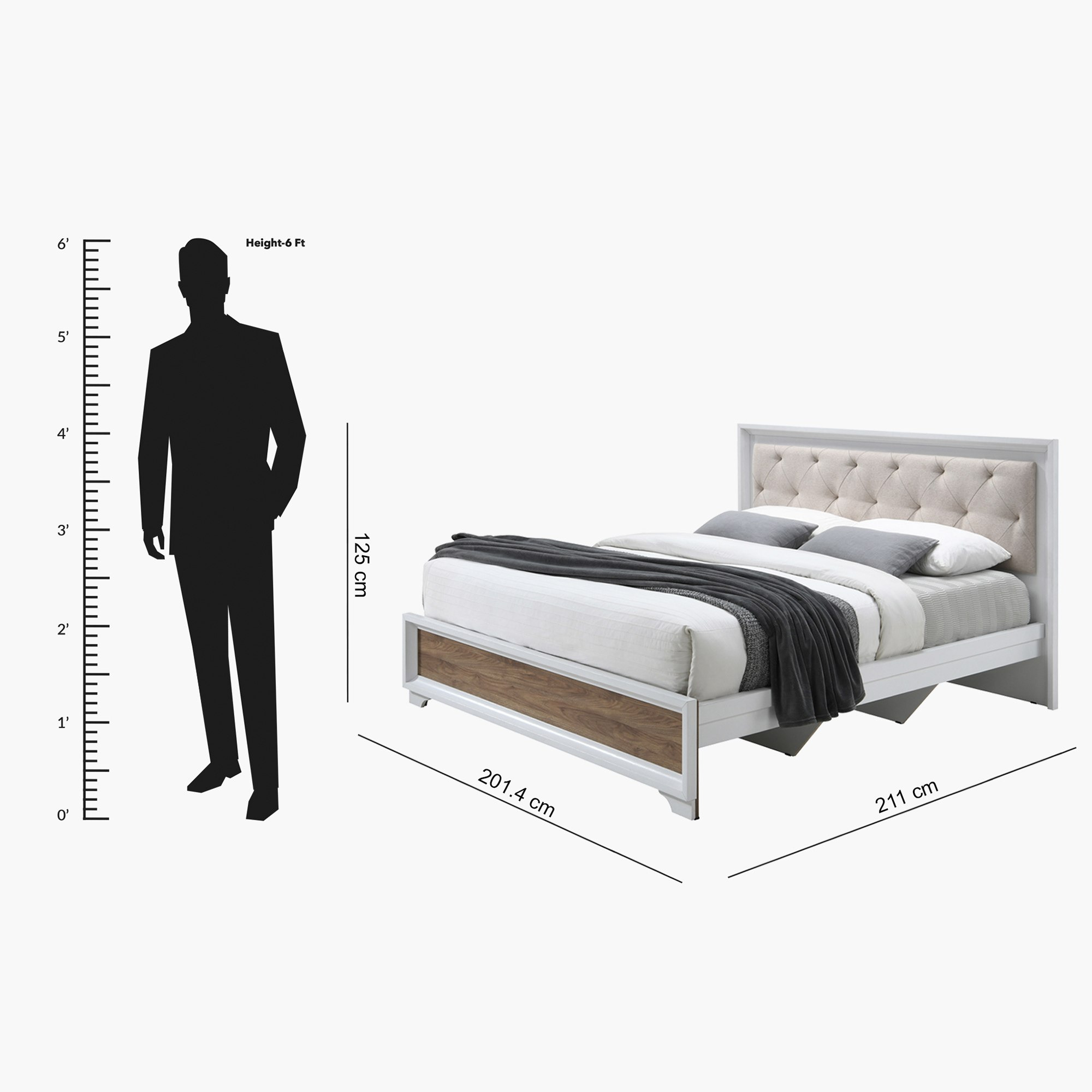سرير كينج  بلوح رأسي معنقّد من سيجنتشر - 180x200 سم-hbxfurniture-bedsandbedsets-beds-king-image-10