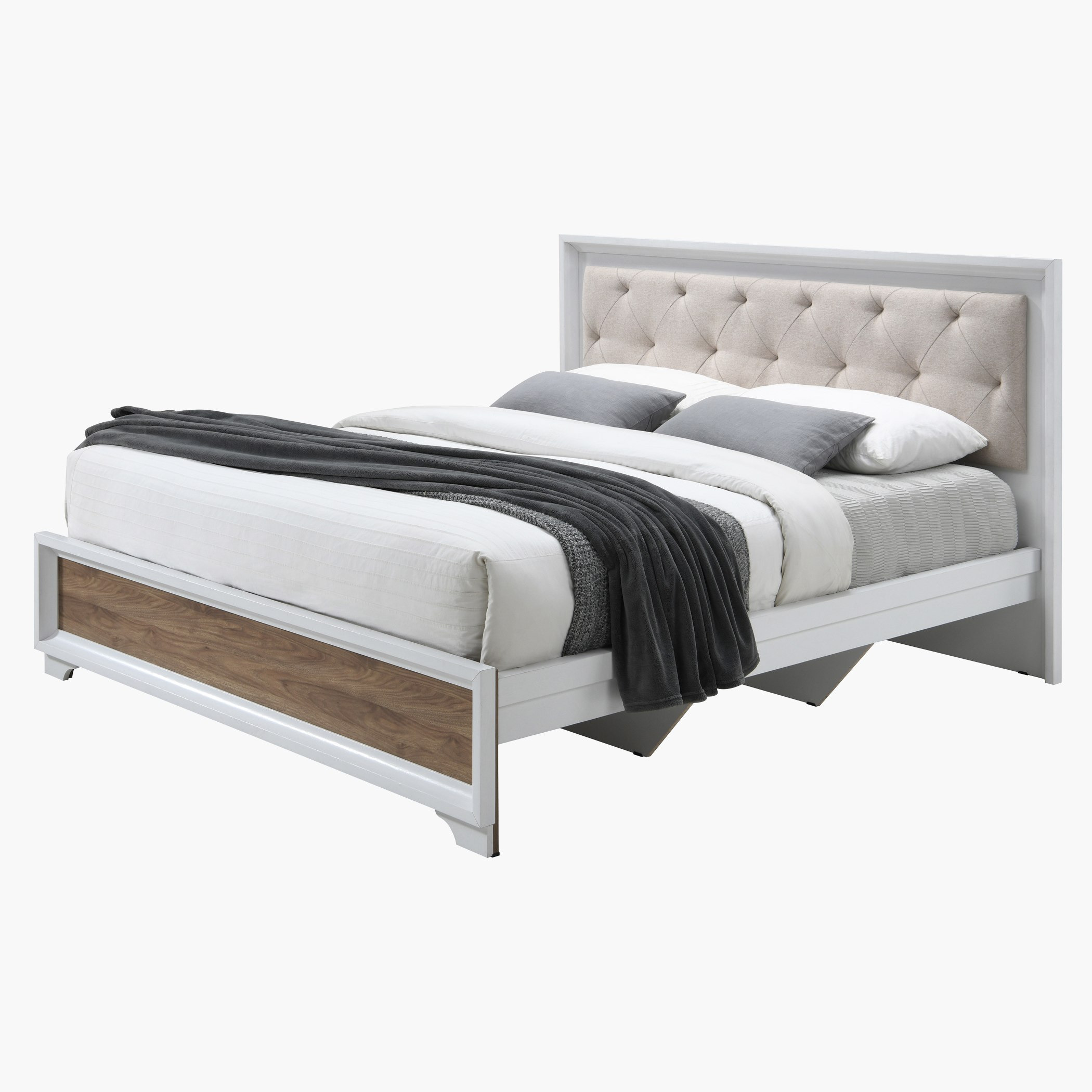 سرير كينج  بلوح رأسي معنقّد من سيجنتشر - 180x200 سم-hbxfurniture-bedsandbedsets-beds-king-image-2
