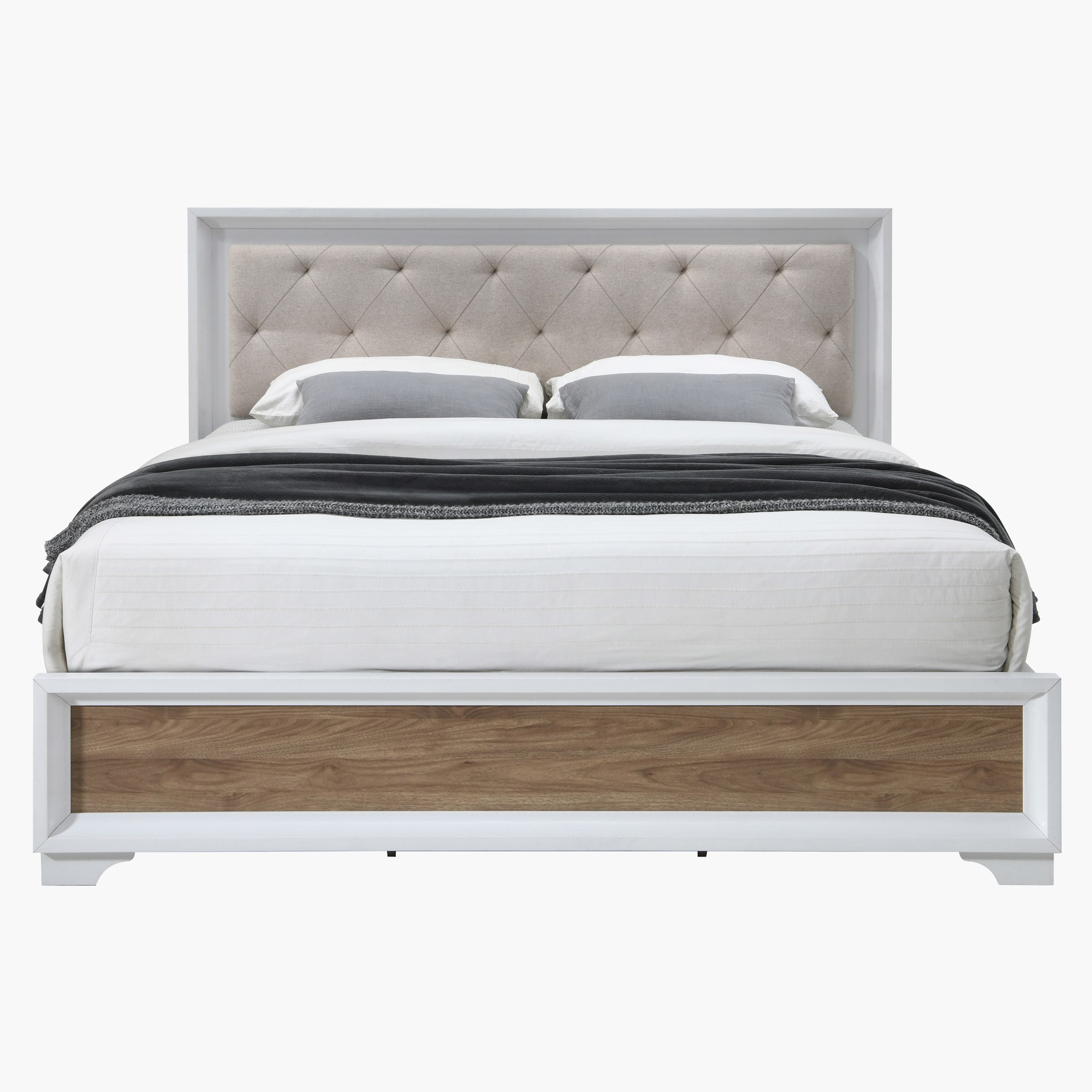سرير كينج  بلوح رأسي معنقّد من سيجنتشر - 180x200 سم-hbxfurniture-bedsandbedsets-beds-king-image-3