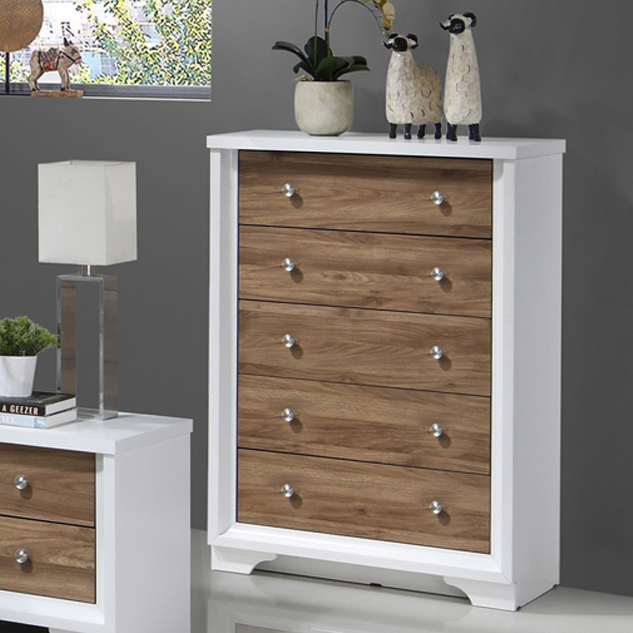 وحدة تخزين 5 أدراج من سجنتشر-hbxfurniture-dressersandchests-chestofdrawers-image-1