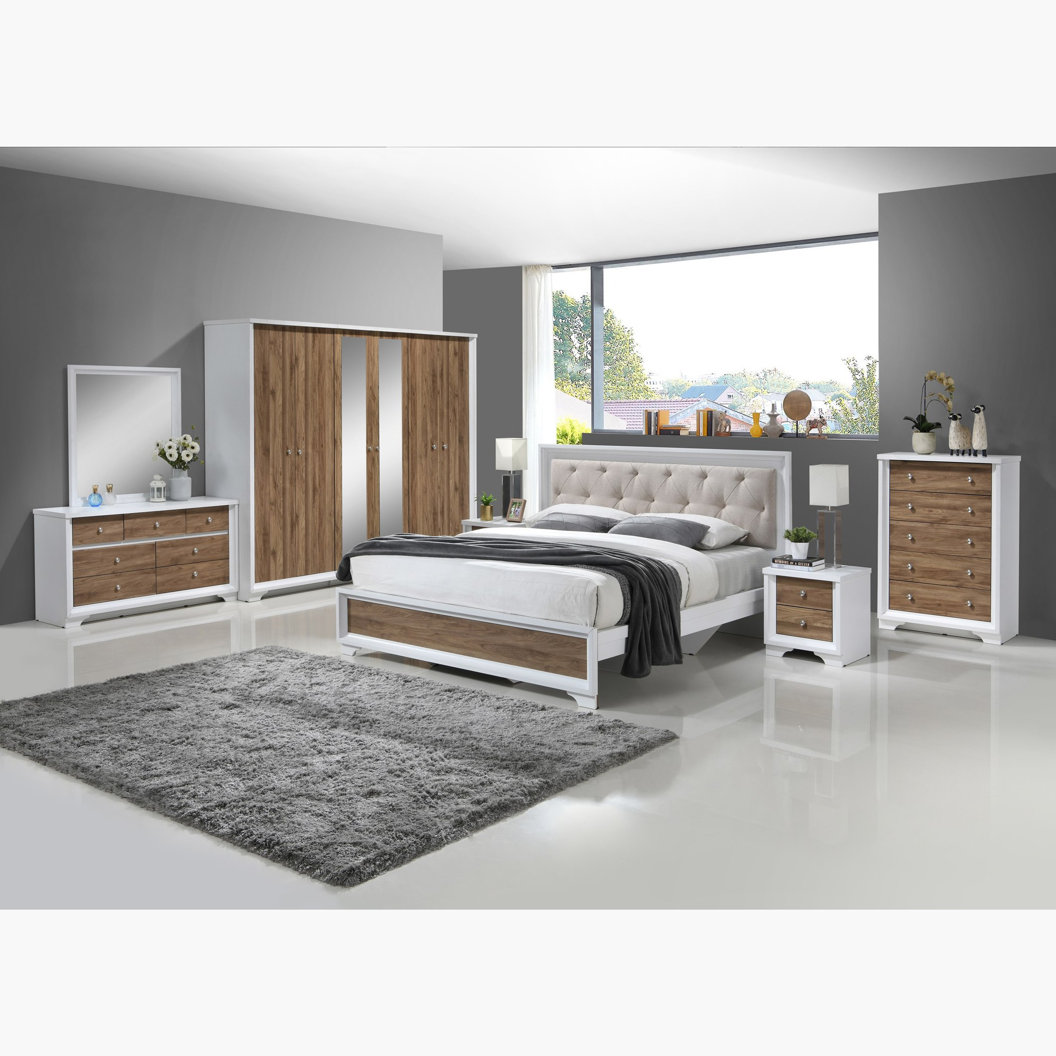 وحدة تخزين 5 أدراج من سجنتشر-hbxfurniture-dressersandchests-chestofdrawers-image-6