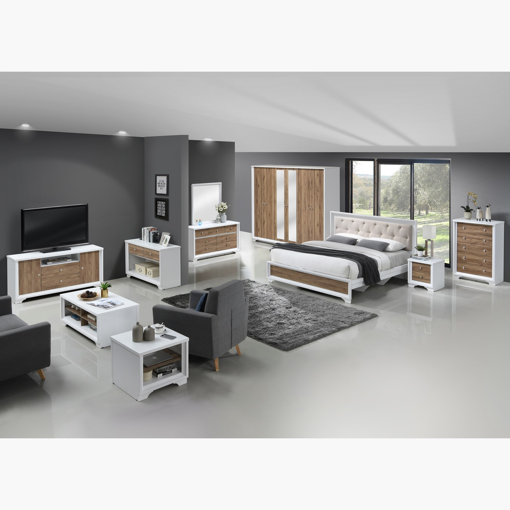 وحدة تخزين 5 أدراج من سجنتشر-hbxfurniture-dressersandchests-chestofdrawers-image-7