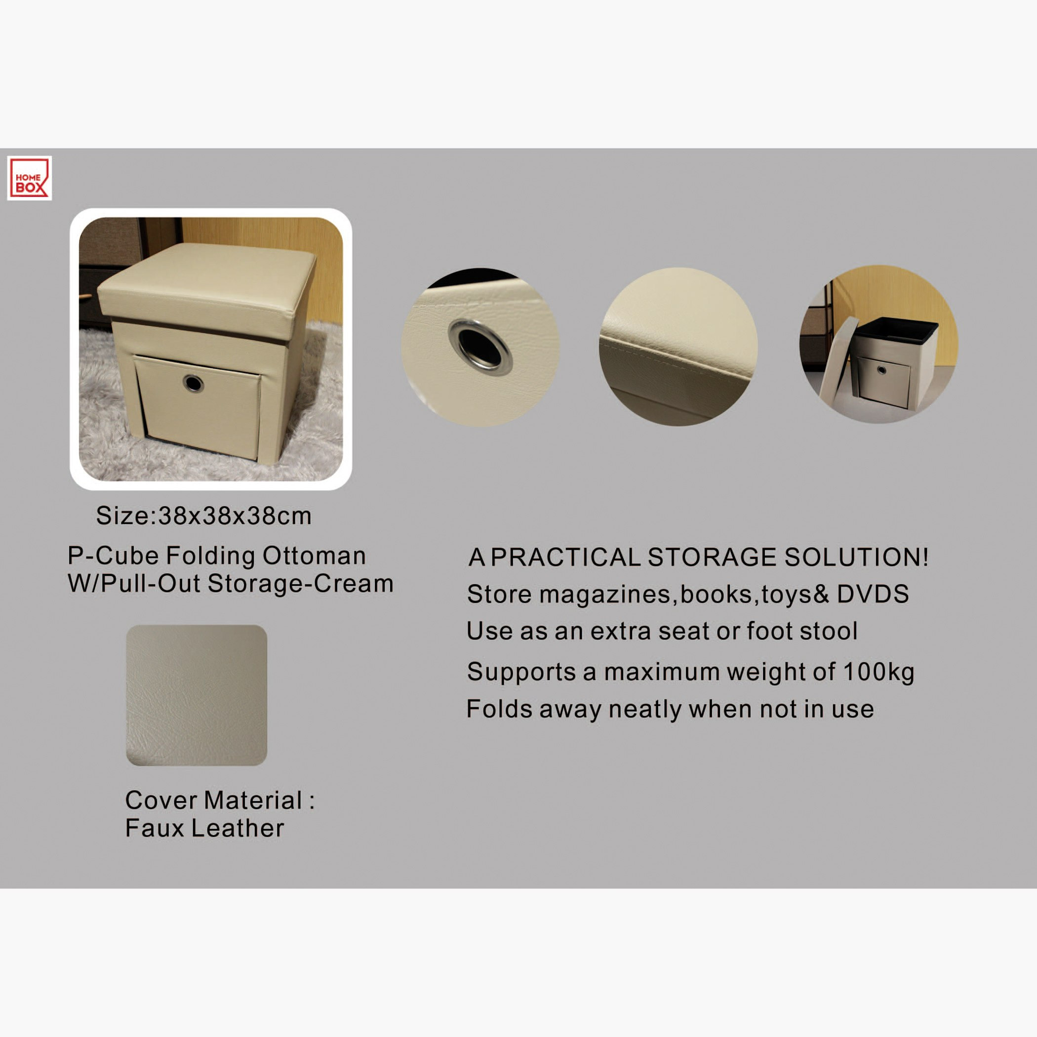 Cube Folding Ottoman with Pull Out Storage-hbxlivingroom-sofasandarmchairs-ottomansandfootstools-image-5