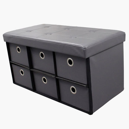 Ultra Folding Ottoman with 6-Drawers