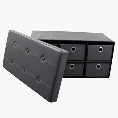 Ultra Folding Ottoman with 6-Drawers