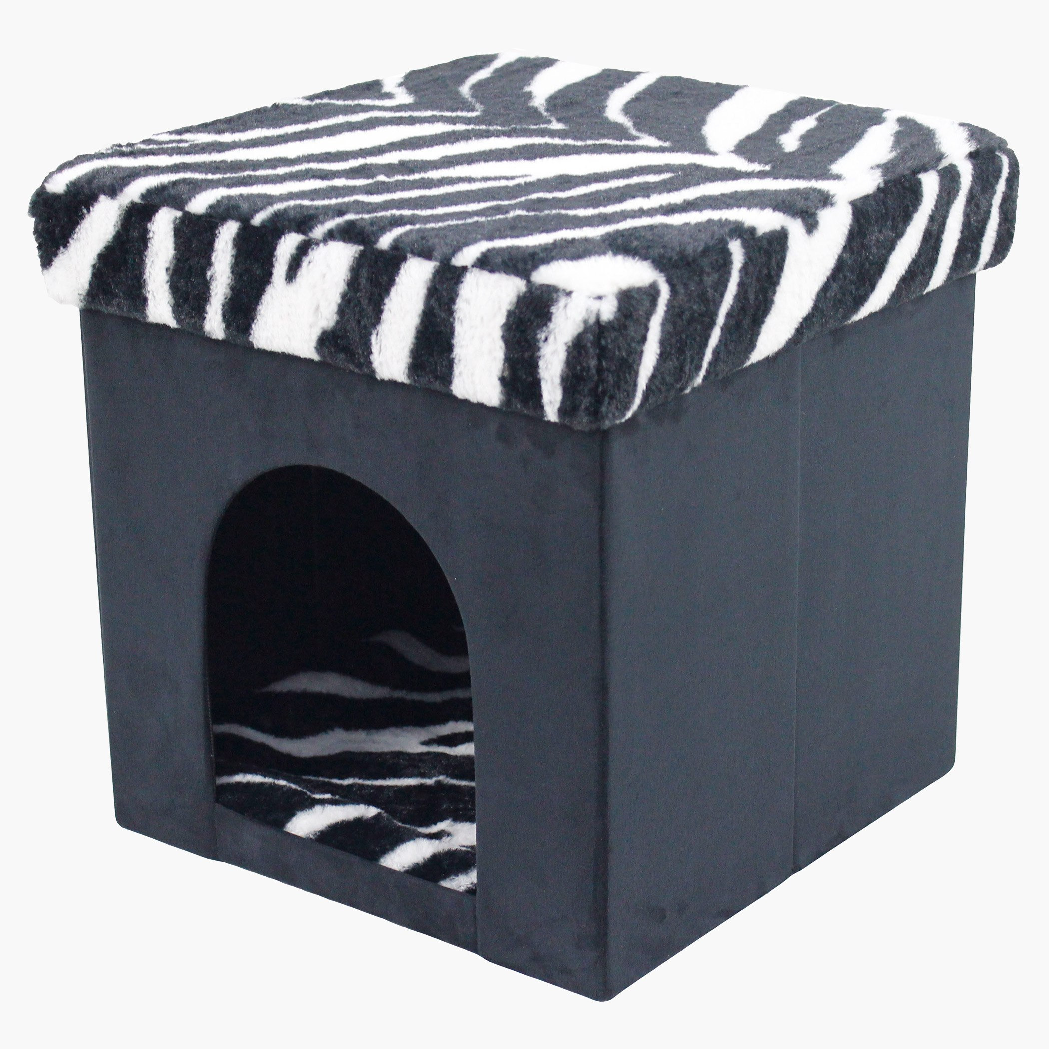 Pet Folding Ottoman with Storage-hbxlivingroom-sofasandarmchairs-ottomansandfootstools-image-1