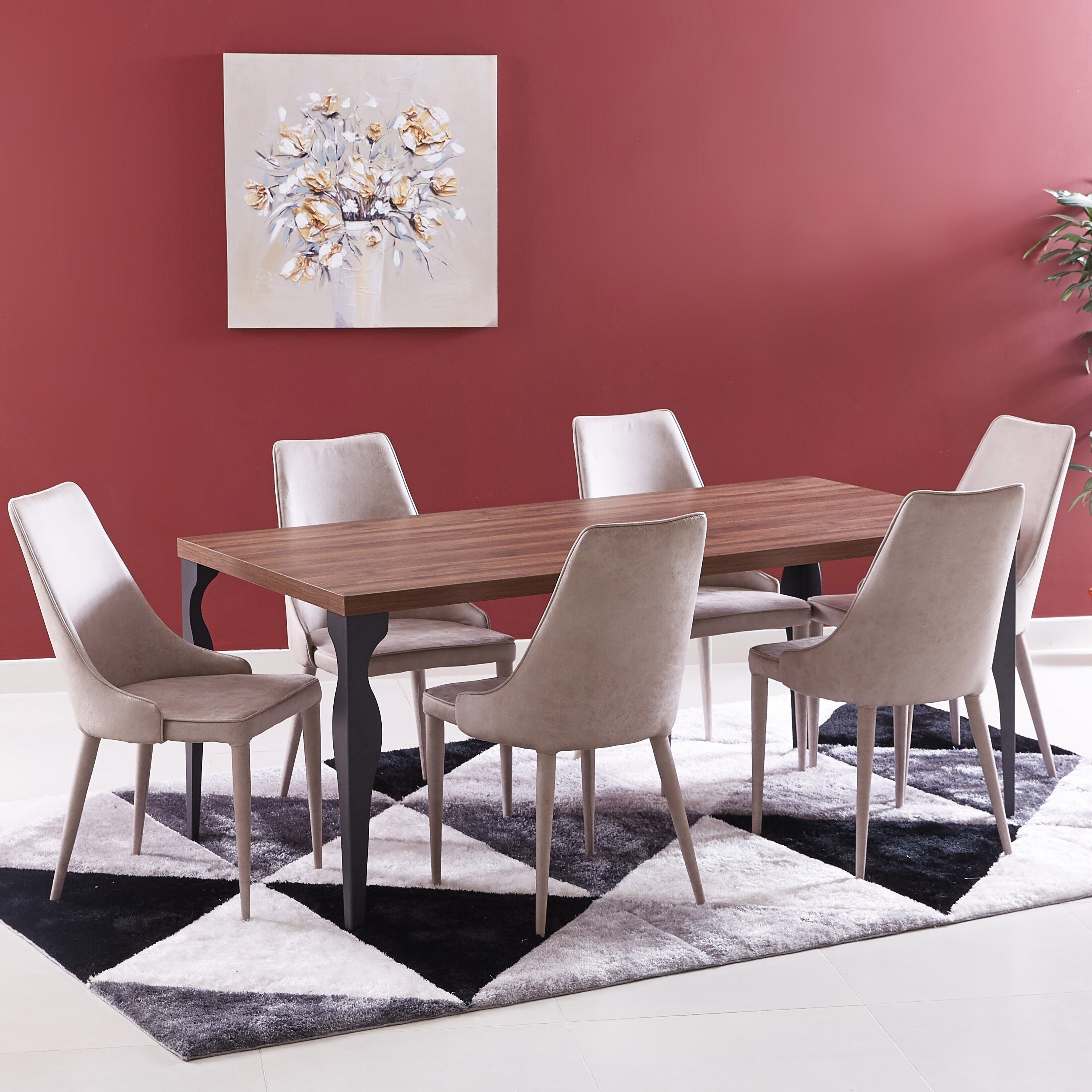طقم سفرة 6 كراسي من أريزونا-hbxfurniture-diningtablesandsets-diningsets-sixseater-image-1