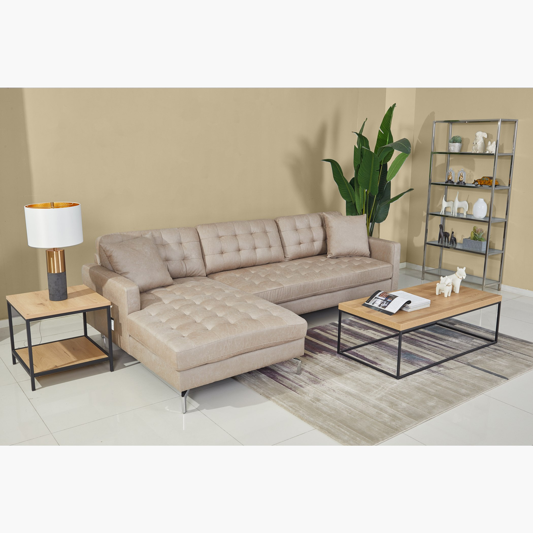 كنبة ركنيّة قماشيّة شبه جلد يسار مع وسادتين من تورينو-hbxlivingroom-sofasandarmchairs-sofas-image-1