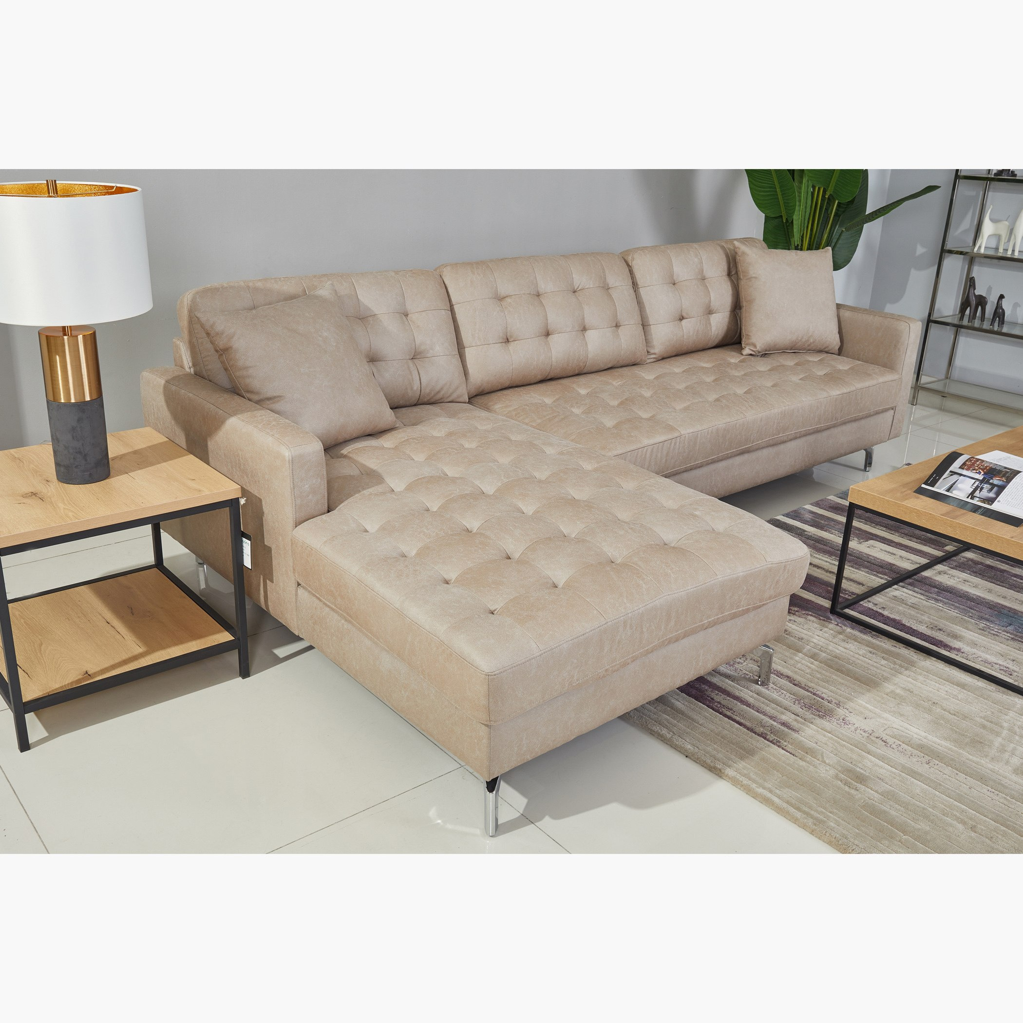 كنبة ركنيّة قماشيّة شبه جلد يسار مع وسادتين من تورينو-hbxlivingroom-sofasandarmchairs-sofas-image-2