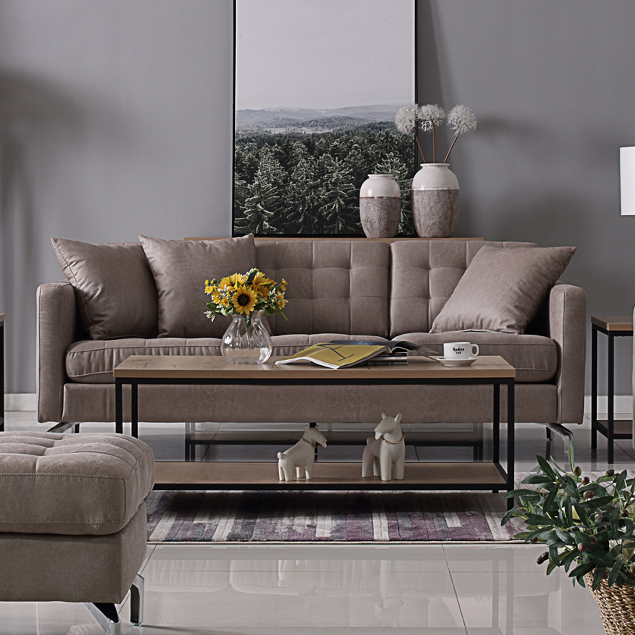 كنبة قماشيّة شبه جلد 3 مقاعد مع وسادتين من تورينو-hbxlivingroom-sofasandarmchairs-sofas-image-1