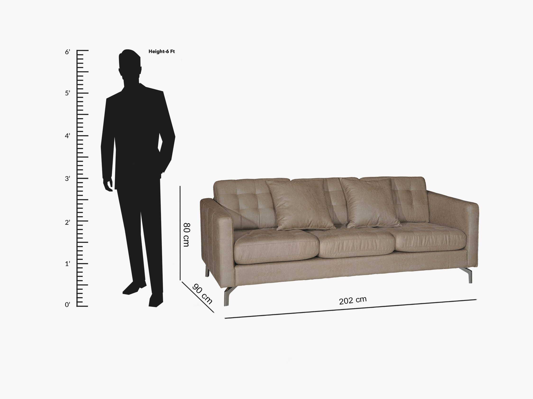 كنبة قماشيّة شبه جلد 3 مقاعد مع وسادتين من تورينو-hbxlivingroom-sofasandarmchairs-sofas-image-5