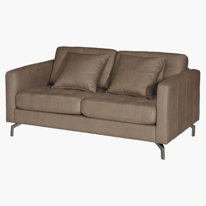 Torino 2-Seater Faux leather Sofa with 2 Cushions