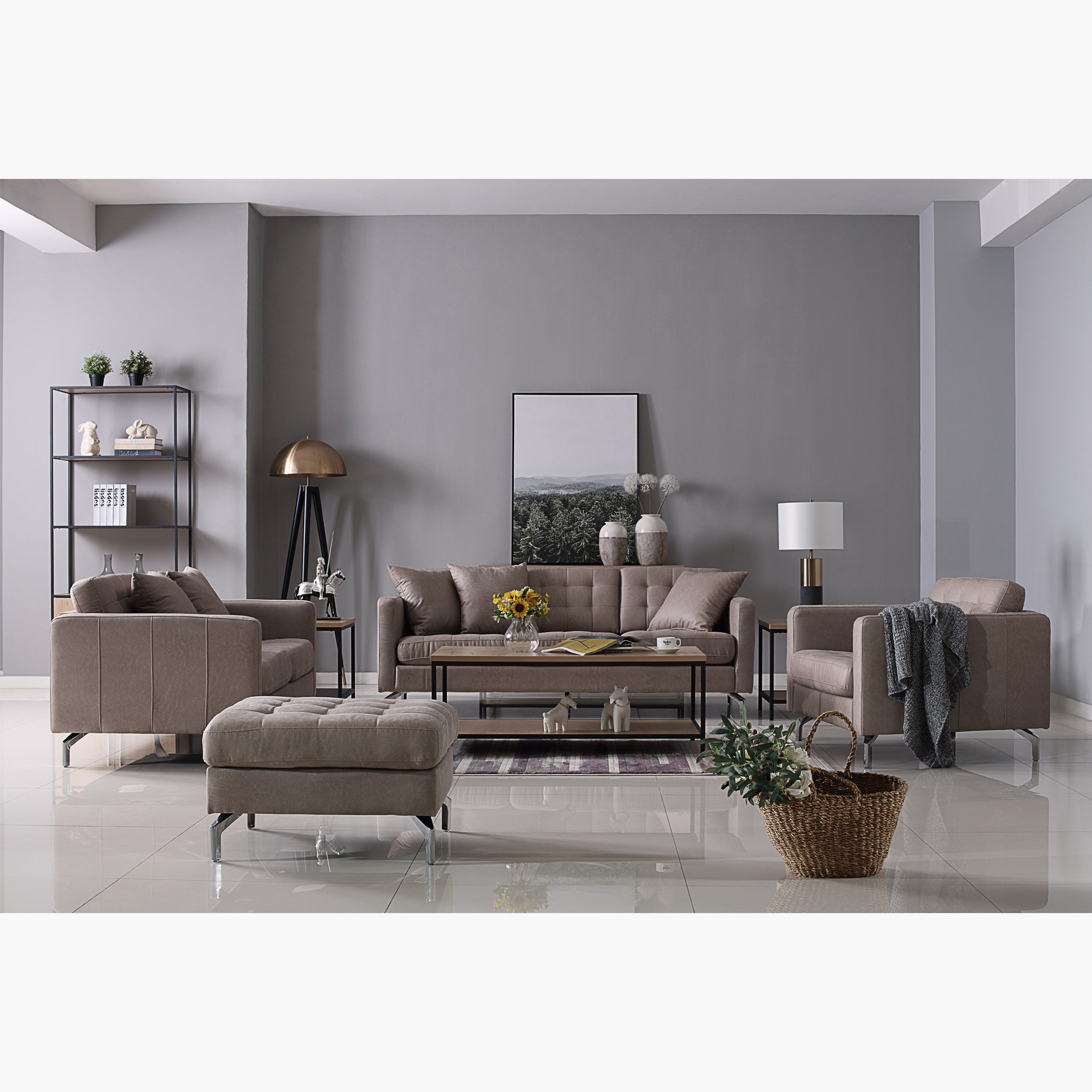 كنبة جلد اصطناعي مقعدين مع وسادتين من تورينو -hbxlivingroom-sofasandarmchairs-sofas-image-7