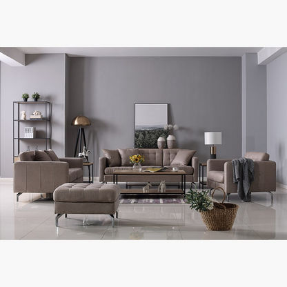 Torino 2-Seater Faux leather Sofa with 2 Cushions