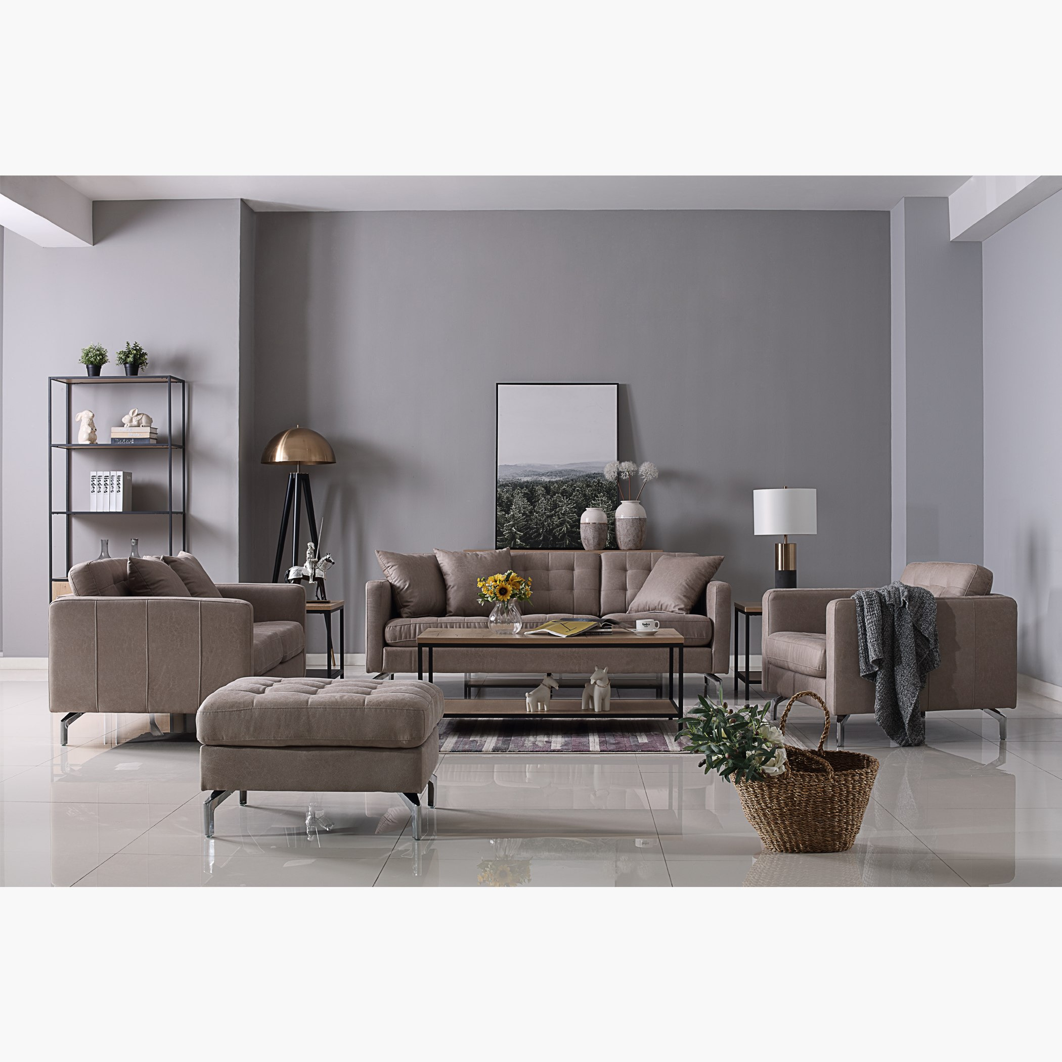 مسند قدم قماشي شبه جلد معنقد من تورينو-hbxlivingroom-sofasandarmchairs-ottomansandfootstools-image-8