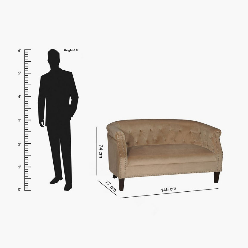Lux 2-Seater Velvet Sofa-Sofas-image-6