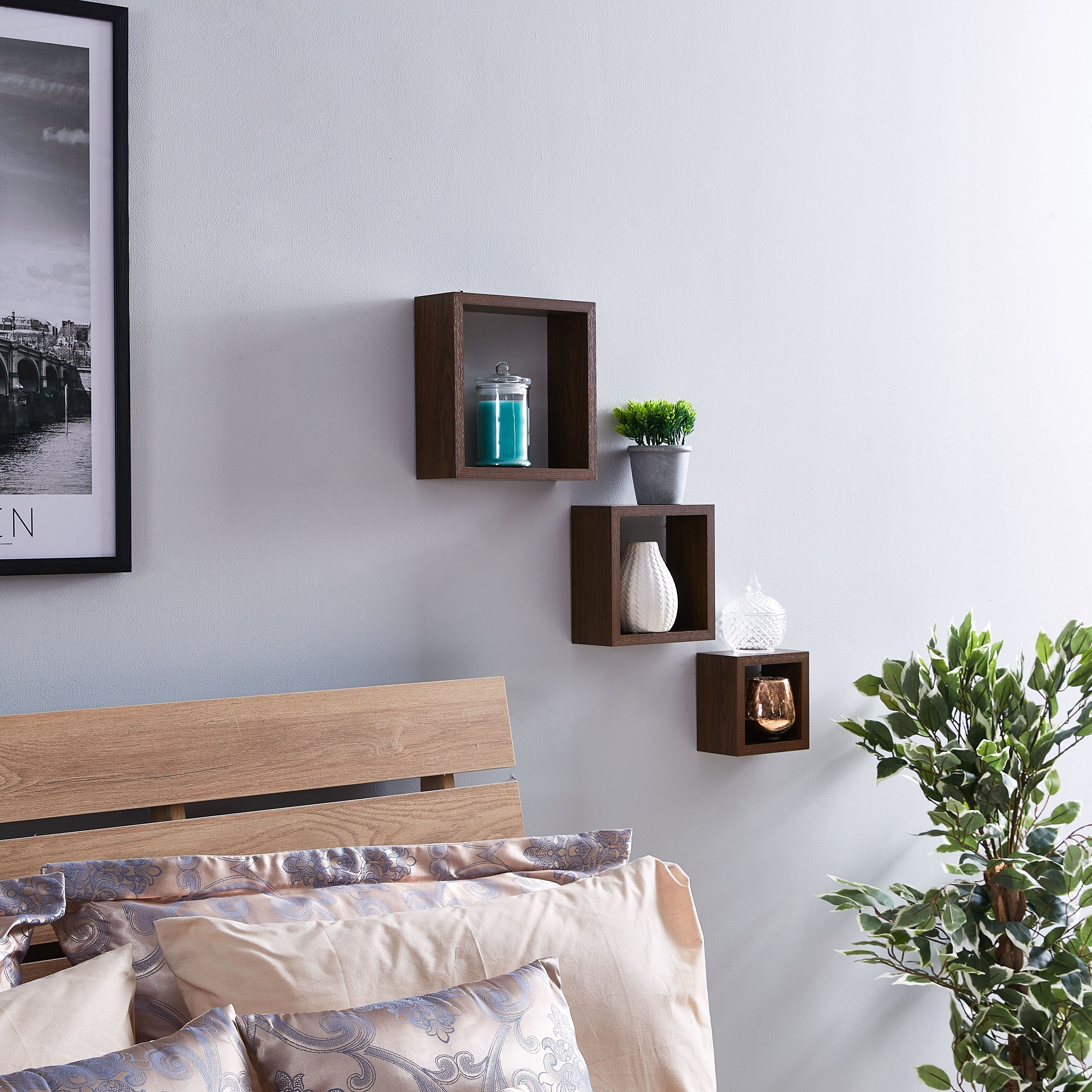 مكعبّات جدارية من نيكول - طقم من 3 قطع-hbxfurniture-mediaunitsandstorage-wallshelves-image-4