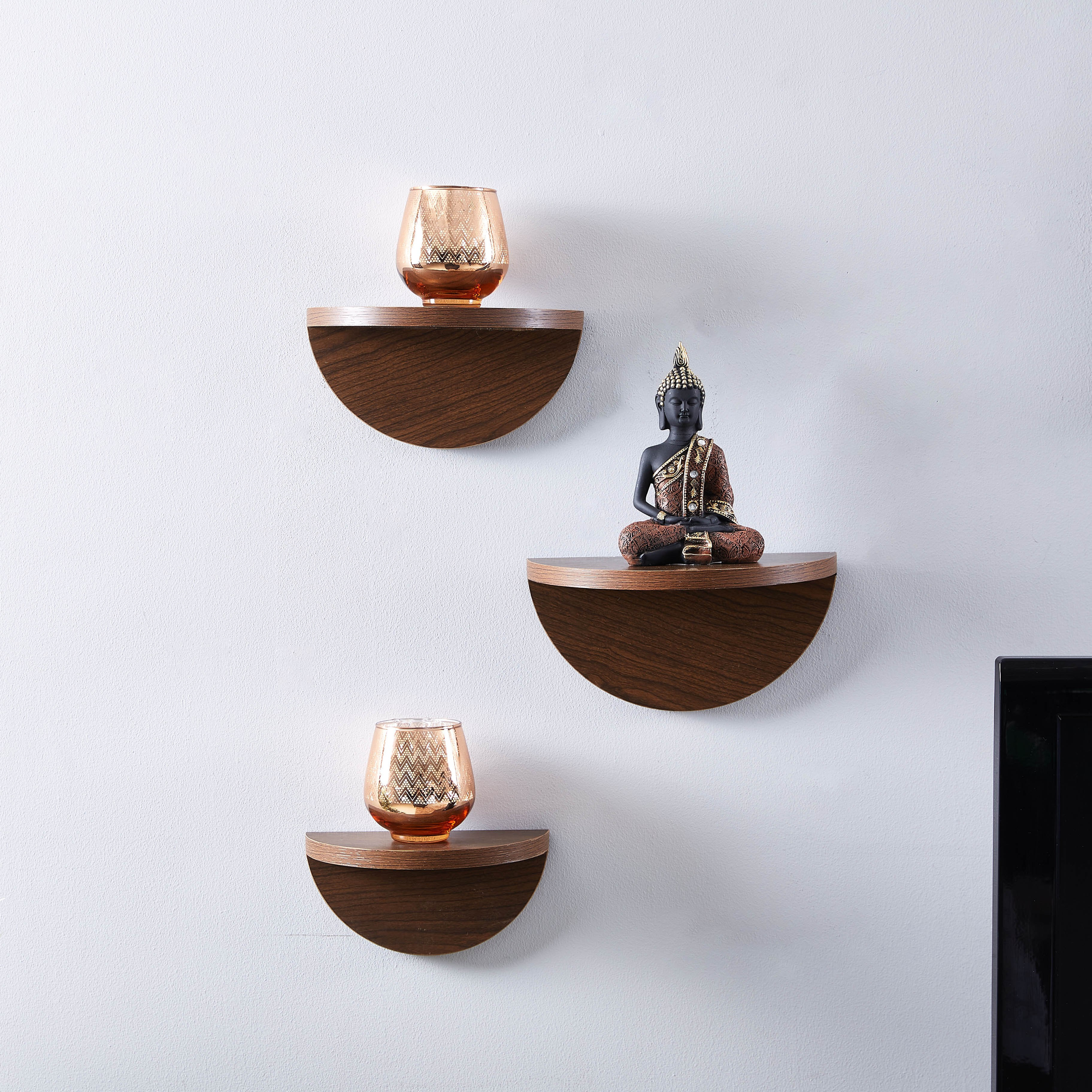 رف بتصميم نصف دائرة من نيكول - طقم من 3 قطع-hbxfurniture-mediaunitsandstorage-wallshelves-image-1