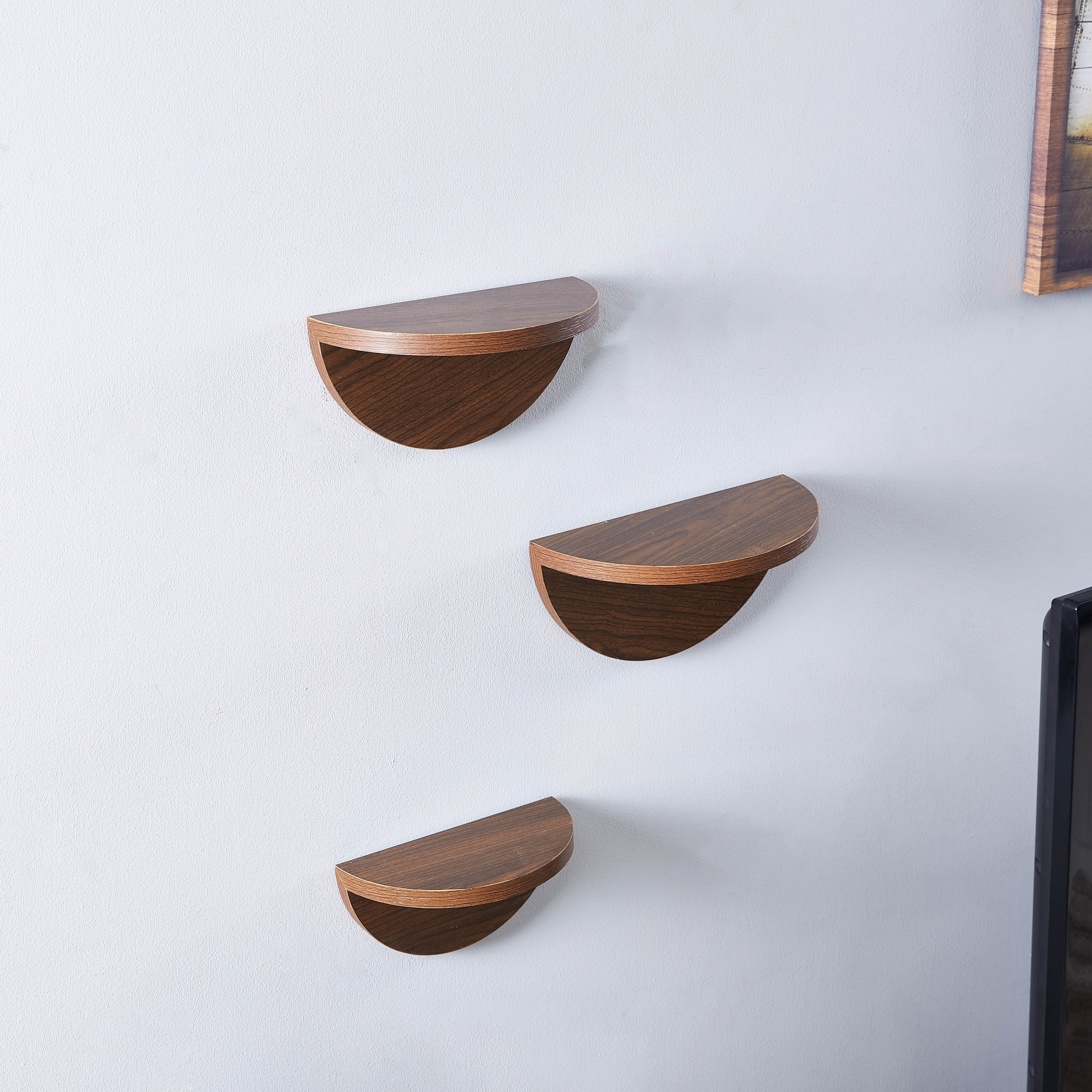 رف بتصميم نصف دائرة من نيكول - طقم من 3 قطع-hbxfurniture-mediaunitsandstorage-wallshelves-image-2