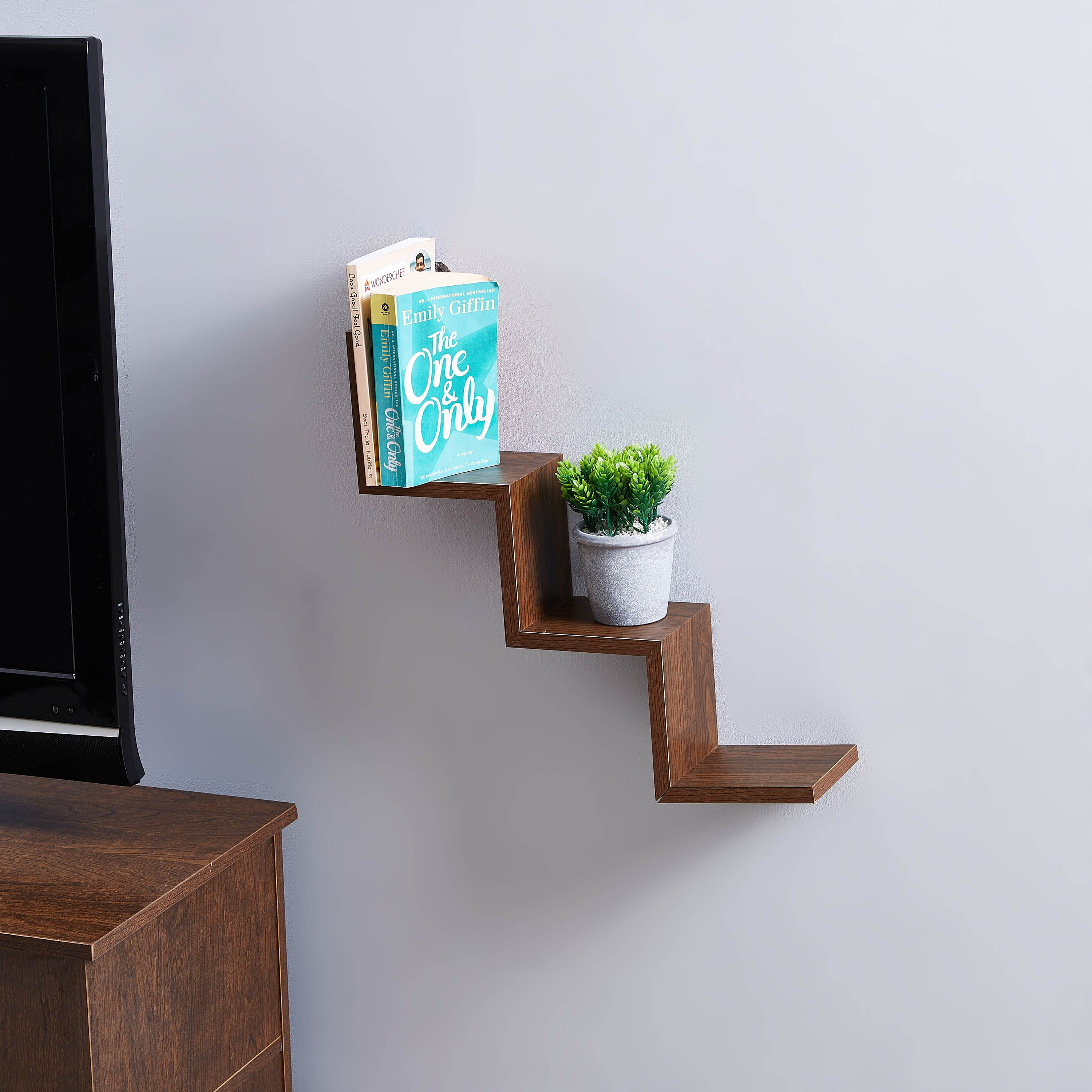 رف بتصميم متعرج من نيكول - 59x12x12 سم-hbxfurniture-mediaunitsandstorage-wallshelves-image-1