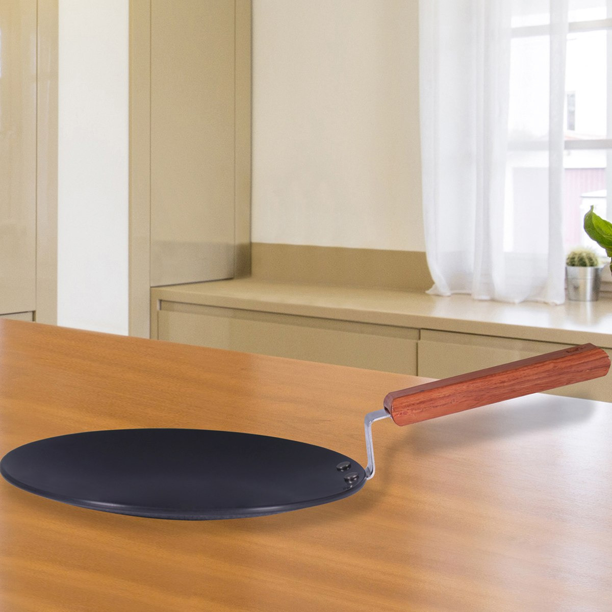 Wonderchef Hard Anodised Ebony Roti Tawa - 25 cm-hbxkitchen-kitchenware-foodpreparation-image-1